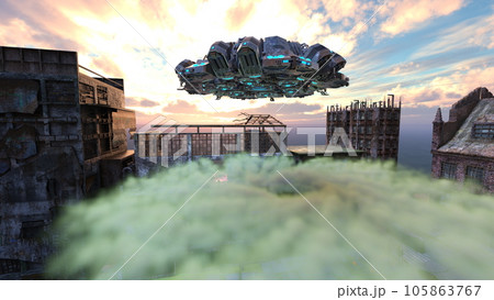 UFOに攻撃される都市 105863767