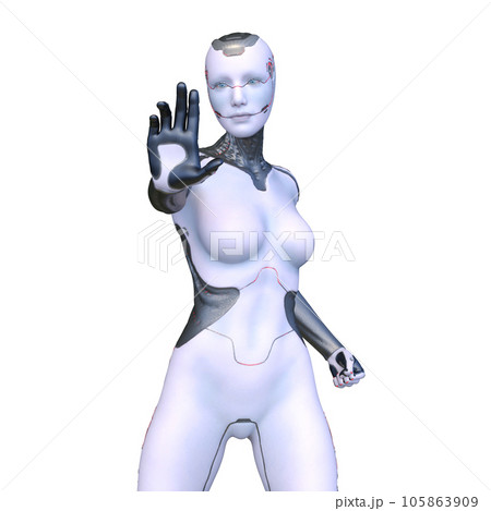 女性サイボーグ 105863909