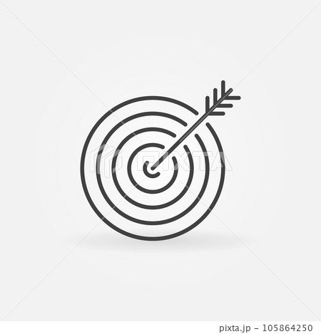 Target vector icon in thin line style Target vector icon in thin line style 105864250