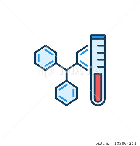 Test Tube and Chemical Formula vector Education colored icon Test Tube and Chemical Formula vector Education colored icon 105864251