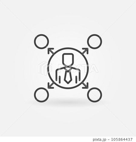 Outsourcing vector creative linear icon Outsourcing vector creative linear icon 105864437