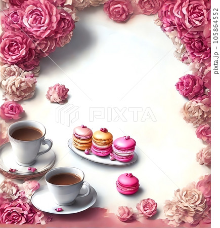 マカロンのフレーム 105864552