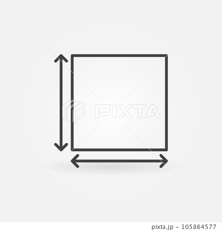 Perimeter vector Dimension concept icon in outline style Perimeter vector Dimension concept icon in outline style 105864577