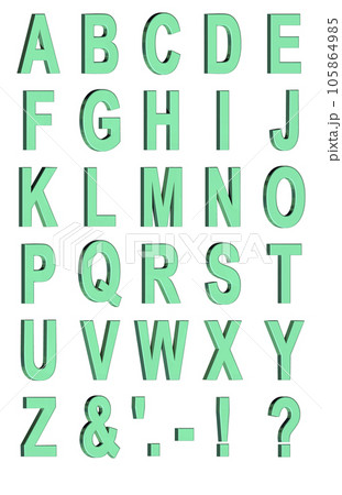 3D Font Pack 1［Alphabet/cap/立体文字/アルファベット