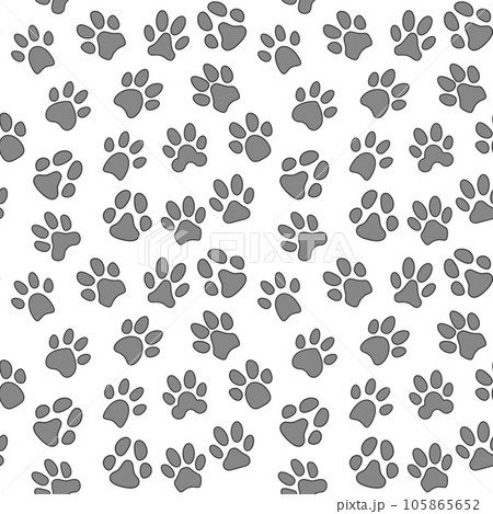 Vector Animal Footprints Pattern concept seamless background Vector Animal Footprints Pattern concept seamless background 105865652