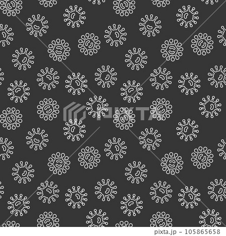 Virus bacteria dark vector seamless pattern Virus bacteria dark vector seamless pattern 105865658