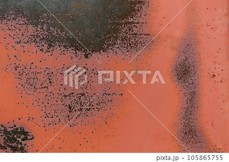 Metal Rusty Painted Surface Close Up Orange Texture 105865755