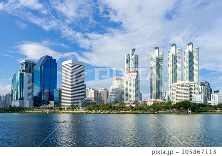 Bangkok city - Cityscape downtown Business district urban tower area , landscape Bangkok Thailand Bangkok city - Cityscape downtown Business district urban tower area , landscape Bangkok Thailand 105867113