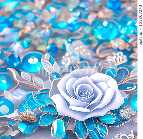 バラと宝石 105867243