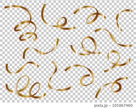 13 件套細絲帶材料 金色 105867460