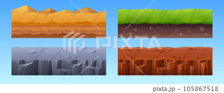 Game seamless ground and underground layer Game seamless ground and underground layer 105867518