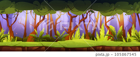 Seamless game forest landscape Seamless game forest landscape 105867545