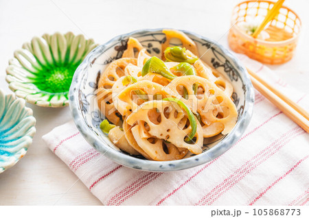 蓮根とピーマンのきんぴら 105868773