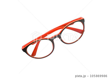 red glasses isolated on white background red glasses isolated on white background 105869986