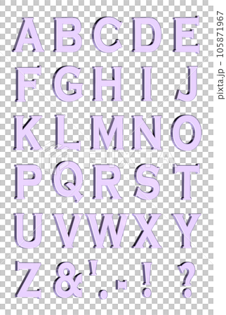 3D字體包3【字母/大寫/立體字母/字母】紫色、紫色 105871967