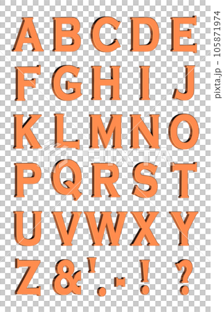 3D字體包3【字母/大寫/立體字母/字母】橙色、橙色 3D字體包3【字母/大寫/立體字母/字母】橙色、橙色 105871974