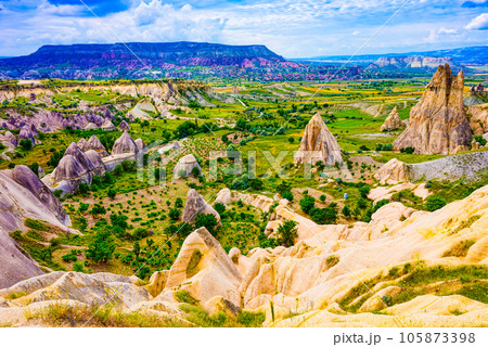 Unique natural place in Cappadocia - Valley of Love, Turkiye. 105873398