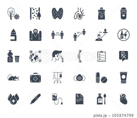 Medical Vector Icons Setのイラスト素材 [105874799] - PIXTA