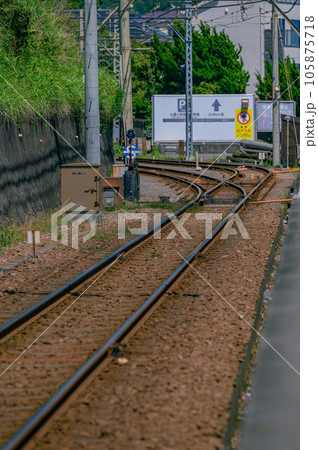 江ノ電、紫陽花 鎌倉高校前駅 江ノ電、紫陽花 鎌倉高校前駅 105875718