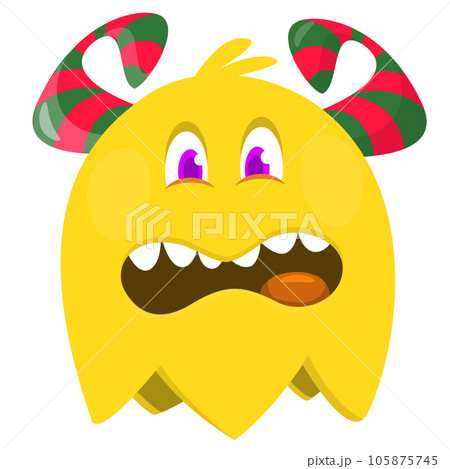 Funny cartoon monster. Vector monster illustration Funny cartoon monster. Vector monster illustration 105875745