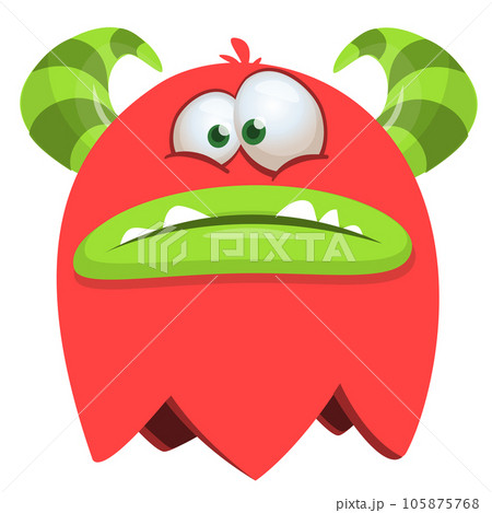 Funny cartoon monster. Vector monster illustration Funny cartoon monster. Vector monster illustration 105875768