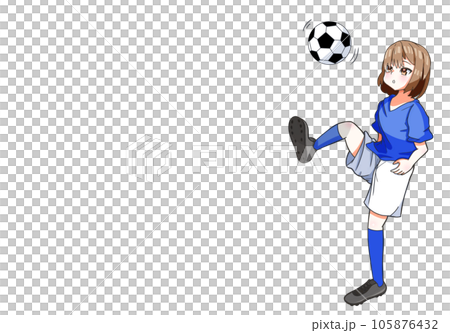 Women's soccer, girl lifting, frame 105876432