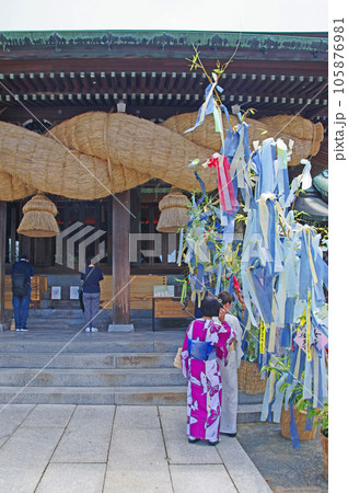 福岡県福津市の日本一の大注連縄がある宮地嶽神社の七夕 福岡県福津市の日本一の大注連縄がある宮地嶽神社の七夕 105876981