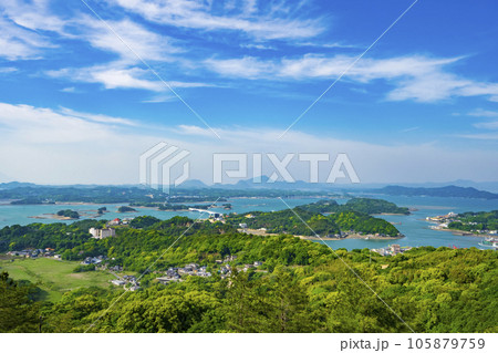 【熊本県】雲仙天草国立公園の景観（千厳山園地より） 105879759