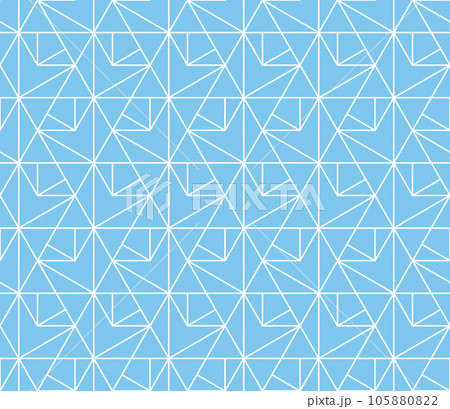 The geometric pattern with lines. Seamless vector background. White and blue texture. Graphic modern pattern. Simple lattice graphic design The geometric pattern with lines. Seamless vector background. White and blue texture. Graphic modern pattern. Simple lattice graphic design 105880822