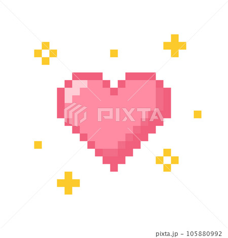 mini pink heart with sparkle 105880992