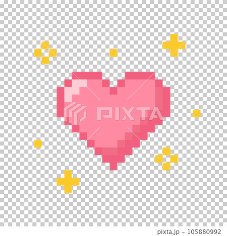mini pink heart with sparkle 105880992