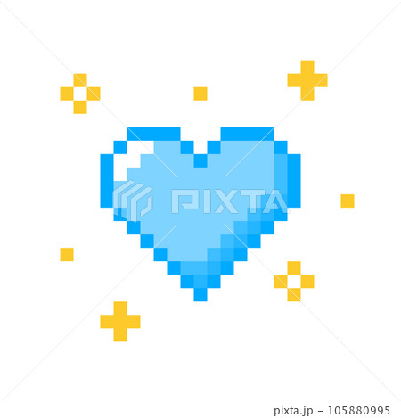 mini blue heart with sparkle 105880995