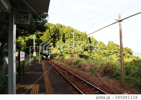 JR紀勢本線・波田須駅を通過する列車 JR紀勢本線・波田須駅を通過する列車 105881118