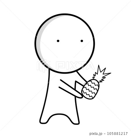 boy with pineapple 105881217