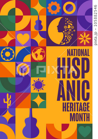 National Hispanic Heritage Month. Holiday concept. Template for background, banner, card, poster 105882546