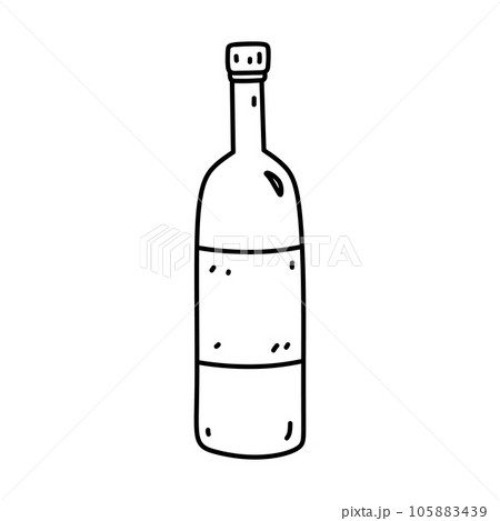 Wine bottle isolated on white background 105883439