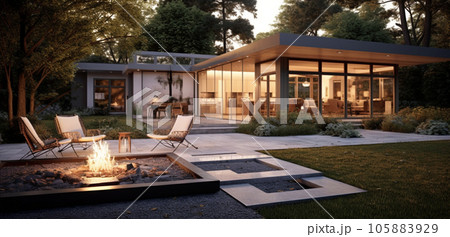 Terrace for relaxing outside in luxury style Terrace for relaxing outside in luxury style 105883929
