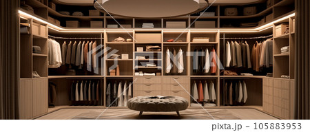 Modern interior design Dressing room 105883953