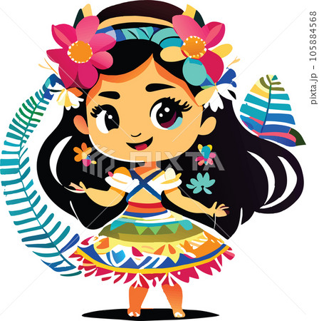 hawaii hula dancers watercolor clipart hawaii hula dancers watercolor illustration 105884568
