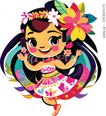 hawaii hula dancers watercolor clipart hawaii hula dancers watercolor illustration 105884570