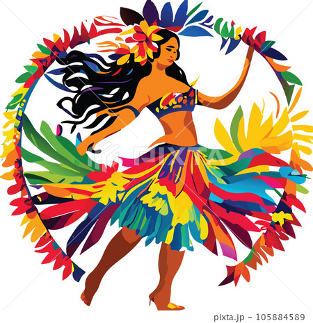 hawaii hula dancers watercolor illustration ai hawaii hula dancers watercolor illustration ai 105884589