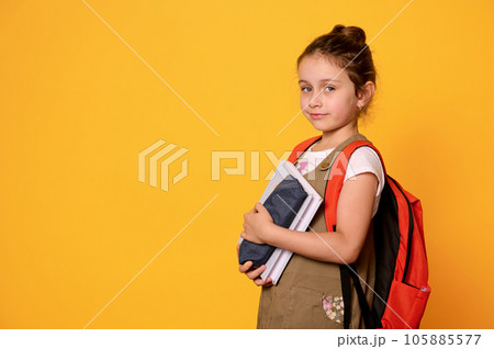 Little girl with backpack new arrivals