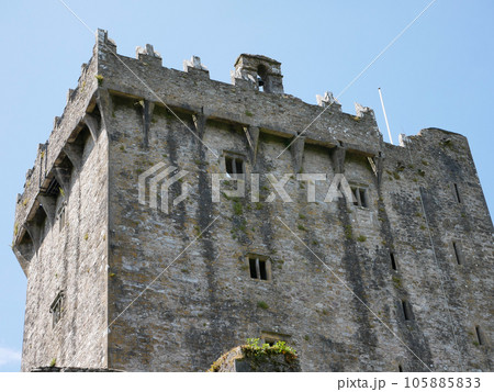 Old celtic castle tower, Blarney castle in Ireland, old ancient celtic fortress 105885833