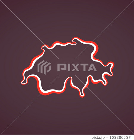 Switzerland - Outline Map Switzerland - Outline Map 105886357