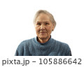 old woman on a white background 105886642