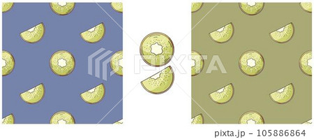 Seamless pattern. Color Set in hand draw style. Can be used for fabric and etc 105886864