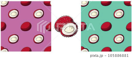Seamless pattern. Color Set in hand draw style. Can be used for fabric and etc Seamless pattern. Color Set in hand draw style. Can be used for fabric and etc 105886881