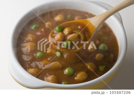 ひよこまめとグリンピースのカレー ひよこまめとグリンピースのカレー 105887206