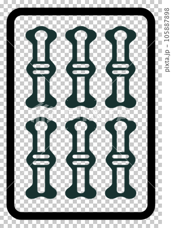 麻將牌六邊形 105887898