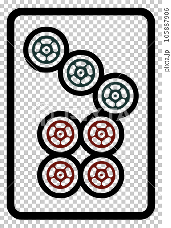 麻將牌七筒 105887906